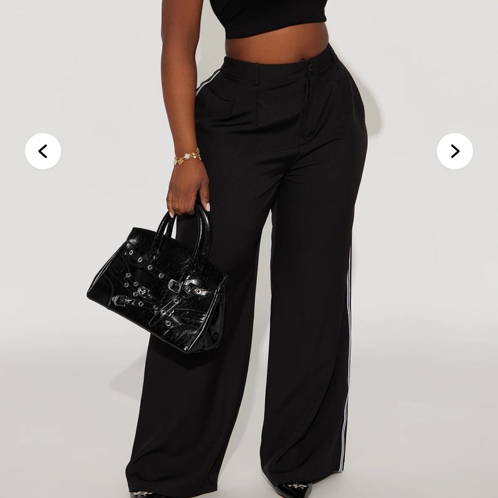Fashion Nova Black Wide-Leg Pants